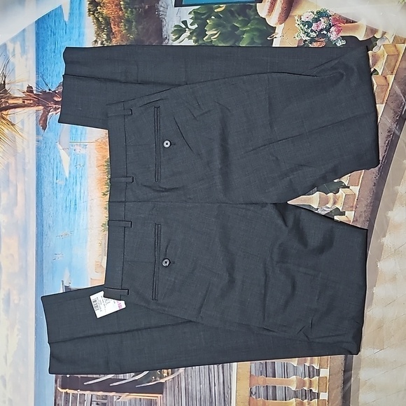 Theory Gray Pleated Dress Pants Size 28x34 NWT - Picture 5 of 5